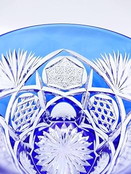 Amazon.co.jp: 瀧澤利夫 ロックグラス 瑠璃（切子薩摩切子
